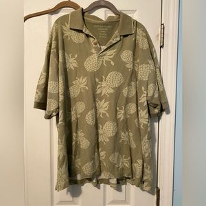 FADED GLORY men’s collared pineapple shirt size: XL